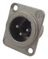 NEUTRIK NC3MD-LX XLR Audio Connector, Plug, 3, Panel Moun
