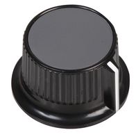 MULTICOMP CP-LB28-5-6D KNOB, 28MM, BLACK, CAP 6 SHAFT