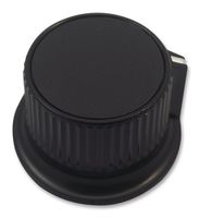 MULTICOMP CP-LB28-6-6D KNOB, 28MM, BLACK, CAP 6 SHAFT