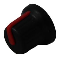 MULTICOMP CR-BA-1C6-180D KNOB, 15.7MM, BLACK, RED LINE