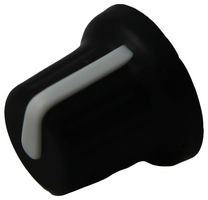 MULTICOMP CR-BA-7C6-180D KNOB, 15.7MM, BLACK, WHITE LINE