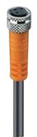 LUMBERG AUTOMATION RKMV 4-225/2 M LEAD,PUR, M8 SKT-FREE END, 4P, 2M