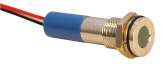 APEM Q8F3CXXB24E LED Panel Mount Indicator, Bright Chrome Bezel, Blue, 8 mm, 24 VDC, 20 mA, 4 mcd, IP67 RoHS Compliant: Yes