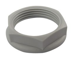 HYLEC LN257035 LOCKNUT, NYLON, M25, LT GREY