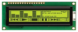 MIDAS DISPLAYS MC144032B6WCB-SPTLY LCD, 144X32, STN, Y/GN B/L, CHINESE