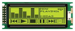 MIDAS DISPLAYS MC192032A6WC-SPTLY LCD GRAPHIC, 192 X 32, WHITE ON BLUE