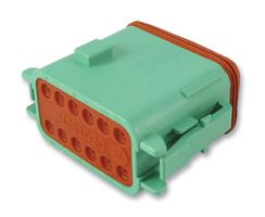 DEUTSCH - TE CONNECTIVITY DT06-12SC-CE06 PLUG, DT, GREEN, C KEY, 12WAY