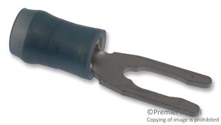 TE CONNECTIVITY - AMP 52420-1 CRIMP TERMINAL, FORK, #6, 14AWG, BLUE