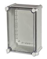 FIBOX PC 2819 13 T-2FSH ENCL. ENCLOSURE, PC, GRY, CLR LID, 280X190X130