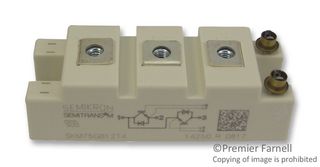 SEMIKRON SKM75GB12T4 IGBT, HALF BRIDGE, 1.2KV, 115A, MODULE