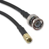 AMPHENOL RF 245101-04-M1.00 COAXIAL CABLE, RG58/U, SMA-BNC PLUG, 1M