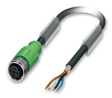 PHOENIX CONTACT 1500716 SENSOR CABLE, 4POS, M12 SOCKET, 10M