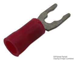 TE CONNECTIVITY - AMP 53241-2 CRIMP TERMINAL, FORK, #8, 16AWG, RED