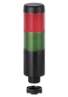 Signal Tower, Kompakt, 2 Tiers, Green, Red, Steady, 37.5mm Dia., 24VDC, 24VAC, IP65