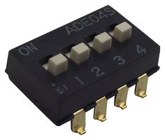 TE CONNECTIVITY - ALCOSWITCH ADP08STR04 DIP SWITCH, 8POS, 0.1A, 24V, SMD ROHS COMPLIANT: YES
