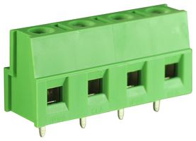CAMDENBOSS CTB0112/4 Wire-To-Board Terminal Block, 4, 300 V, 10 A, 22 AWG, 12 AWG, 3.3 mm RoHS Compliant: Yes