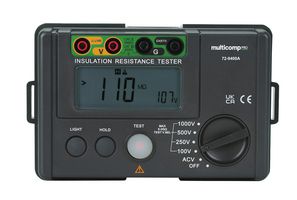 MULTICOMP PRO 72-9400A INSULATION RESISTANCE TESTER, 100V-1KV