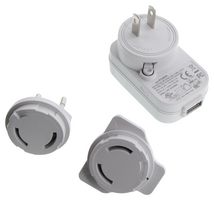 MULTICOMP PRO TM-K018VA-00502100PH-Z MAINS ADAPTOR WITH USB, UK, EUR, USA
