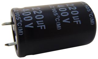 MULTICOMP PRO MCKLZ400M221N40Y CAP, 220?F, 400V, ALU ELEC, SNAP IN