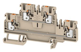 WEIDMULLER 1547610000 TERMINAL BLOCK, DIN RAIL, 4POS, 12AWG