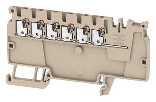 WEIDMULLER 1988160000 TERMINAL BLOCK, DIN RAIL, 6POS, 14AWG