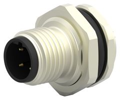 TE CONNECTIVITY T4130412041-000 SENSOR CONNECTOR, M12, PLUG, 4POS, PANEL