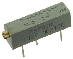 TT ELECTRONICS / BI TECHNOLOGIES 89PR1KLF TRIMMER, POT, 1K, 20TURN, 10%, TH
