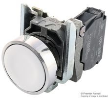 SCHNEIDER ELECTRIC XB4BP51 PB SWITCH, SPST-NO, 6A, 120VAC