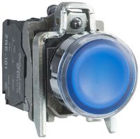 SCHNEIDER ELECTRIC XB4BW36G5 PB SWITCH, ILLUM, NO/NC, 6A, 120V, BLUE