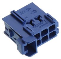 TE CONNECTIVITY - AMP 1-965640-1 RECEPTACLE HOUSING, 6POS, PBT GF, BLUE