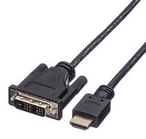 ROLINE 11.04.5519 AUDIO CABLE, HDMI-DVI/D PLUG, 1M, BLACK
