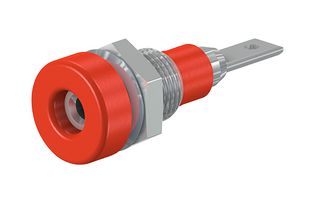 STAUBLI 23.0030-22 BANANA JACK, 2MM, 10A, QC, RED