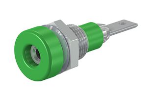 STAUBLI 23.0030-25 BANANA JACK, 2MM, 10A, QC, GREEN
