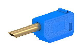 STAUBLI 22.1006 & 22.2020-23 2MM BANANA PLUG, STACKABLE, 10A, BLUE