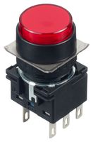 IDEC LB1B-M1T6LR PB SWITCH, DPDT, 5A, 250VAC, QC/SOLDER