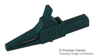 MUELLER ELECTRIC BU-65-5 ALLIGATOR CLIP, STEEL, 30A, 19MM, GREEN