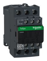 SCHNEIDER ELECTRIC LC1D38BL CONTACTOR, 3PST-NO, 24V, DIN RAIL/PANEL