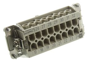 HARTING 09330162711 HEAVY DUTY INSERT, RCPT, 32POS, 2.5MM2
