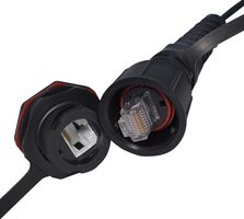 STEWART CONNECTOR 67PAB-010-K CABLE, RJ45-RJ45 PLUG, CAT5E, 1M