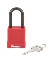 PANDUIT PSL-8 PADLOCK, ALUMINIUM, RED, 40MM