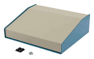 HAMMOND 1456FH3WHBU ENCLOSURE, INSTRUMENT, ALUM, BEIGE, BLUE