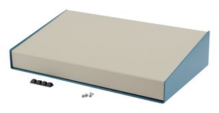 HAMMOND 1456PH1WHBU ENCLOSURE, INSTRUMENT, ALUM, BEIGE, BLUE