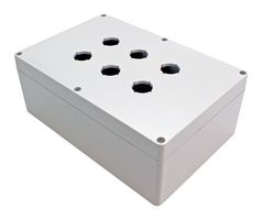 HAMMOND 1554MPB6A ENCLOSURE, PUSH BUTTON, PC, GREY
