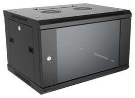 HAMMOND RB-FW6 WALL CABINET, 6U, STEEL, BLACK