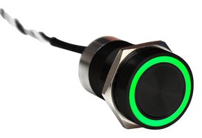 BULGIN LIMITED MC16MOBGR CAPACITIVE SW, DPDT, 0.01A, 12V, GRN/RED