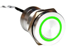 BULGIN LIMITED MC19LOSGR CAPACITIVE SW, DPDT, 0.01A, 12V, GRN/RED