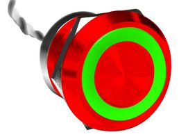 BULGIN LIMITED MC25MCRGR CAPACITIVE SW, DPDT, 0.01A, 12V, GRN/RED