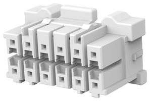TE CONNECTIVITY 1-1971905-6 CONN HOUSING, HEADER, 12POS, 2ROW, 3.3MM