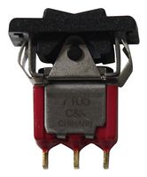 C&K COMPONENTS 7105J51ZBE22 ROCKER SWITCH, SPDT, 0.4VA, 20V, BLACK