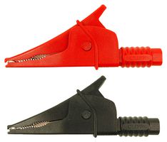 CLIFF ELECTRONIC COMPONENTS FCR79900RB CROCODILE CLIP SET, 20A, 28MM, BLACK/RED